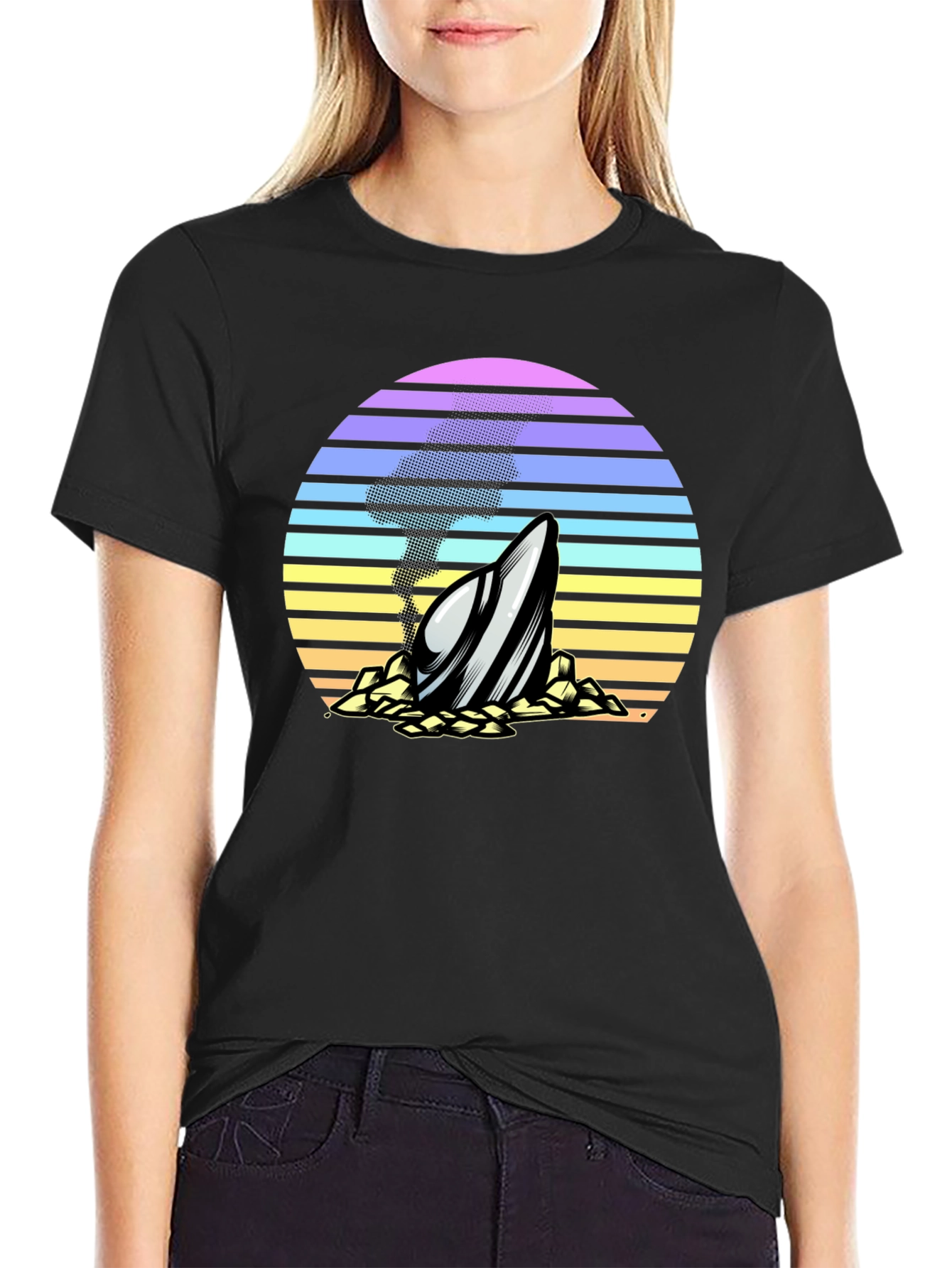 Retro Spaceship Graphic Tee