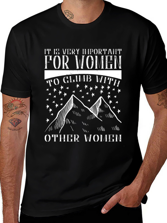 Womens Climbing T-Shirt - Motivational Design