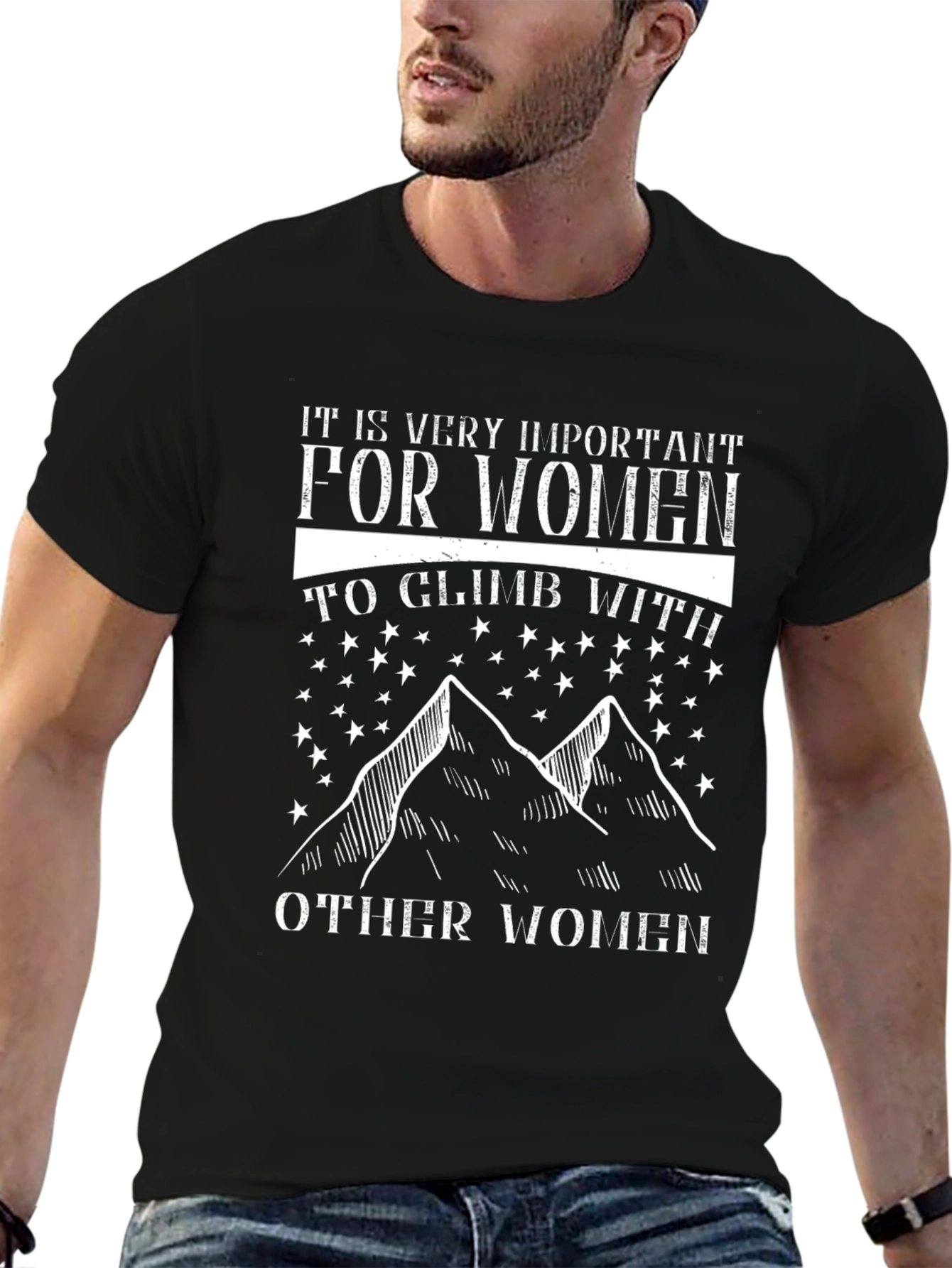 Womens Climbing T-Shirt - Motivational Design
