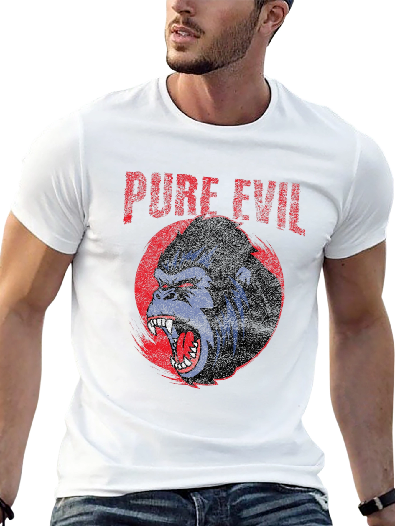 Pure Evil Gorilla Graphic T-Shirt