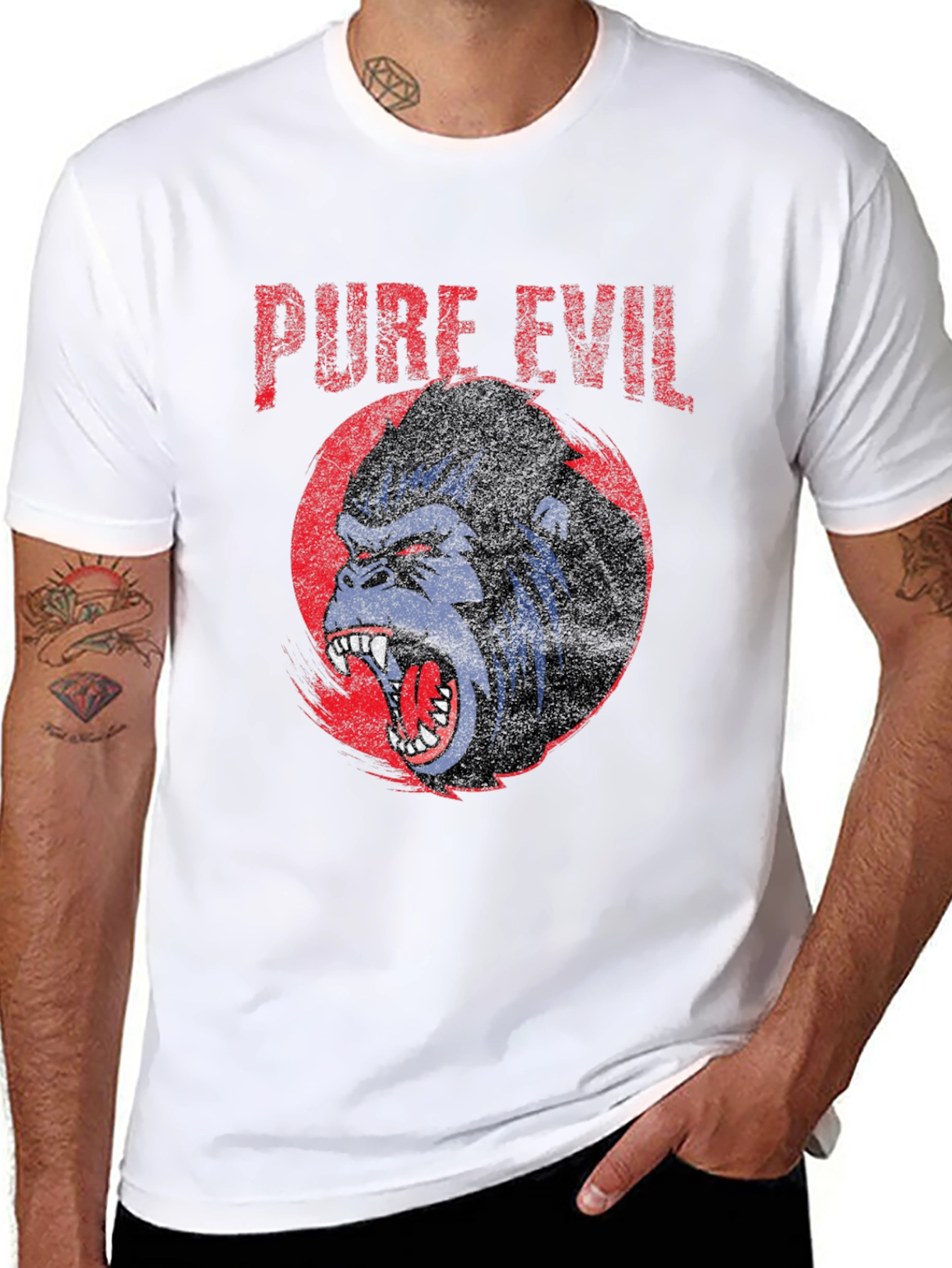 Pure Evil Gorilla Graphic T-Shirt