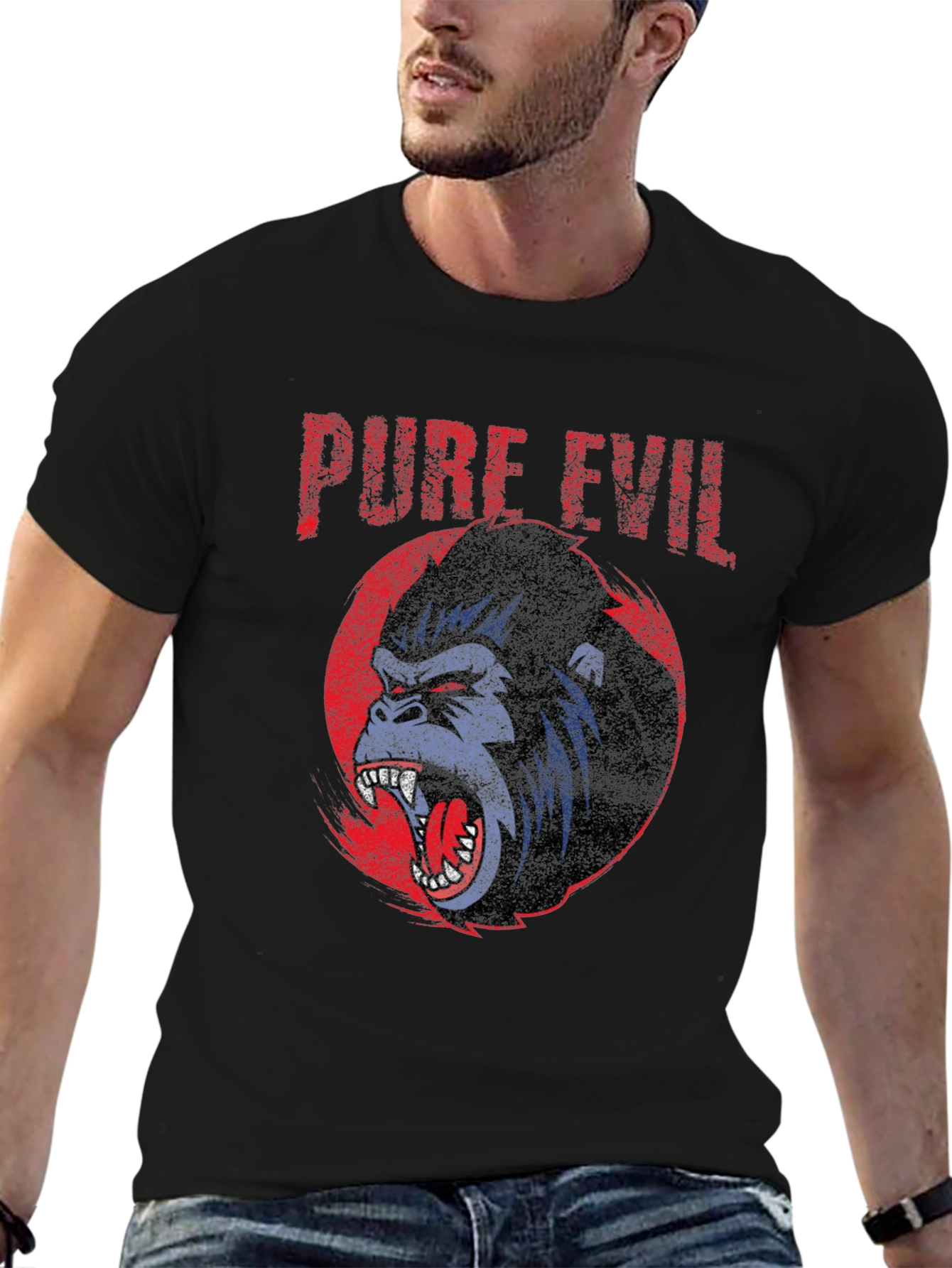 Pure Evil Gorilla Graphic T-Shirt