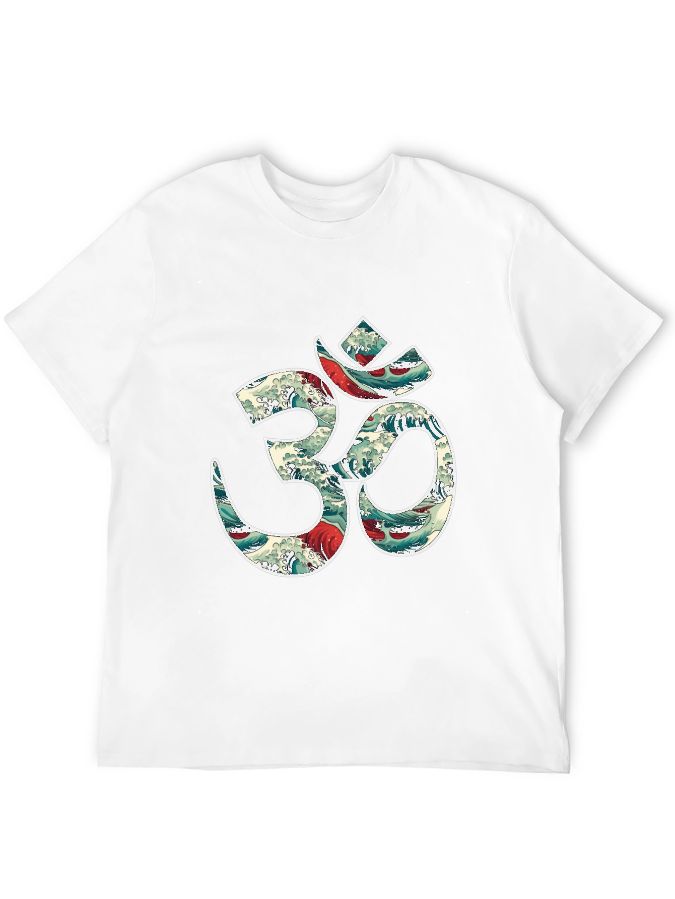 Om Symbol T-Shirt - Ocean Wave Design