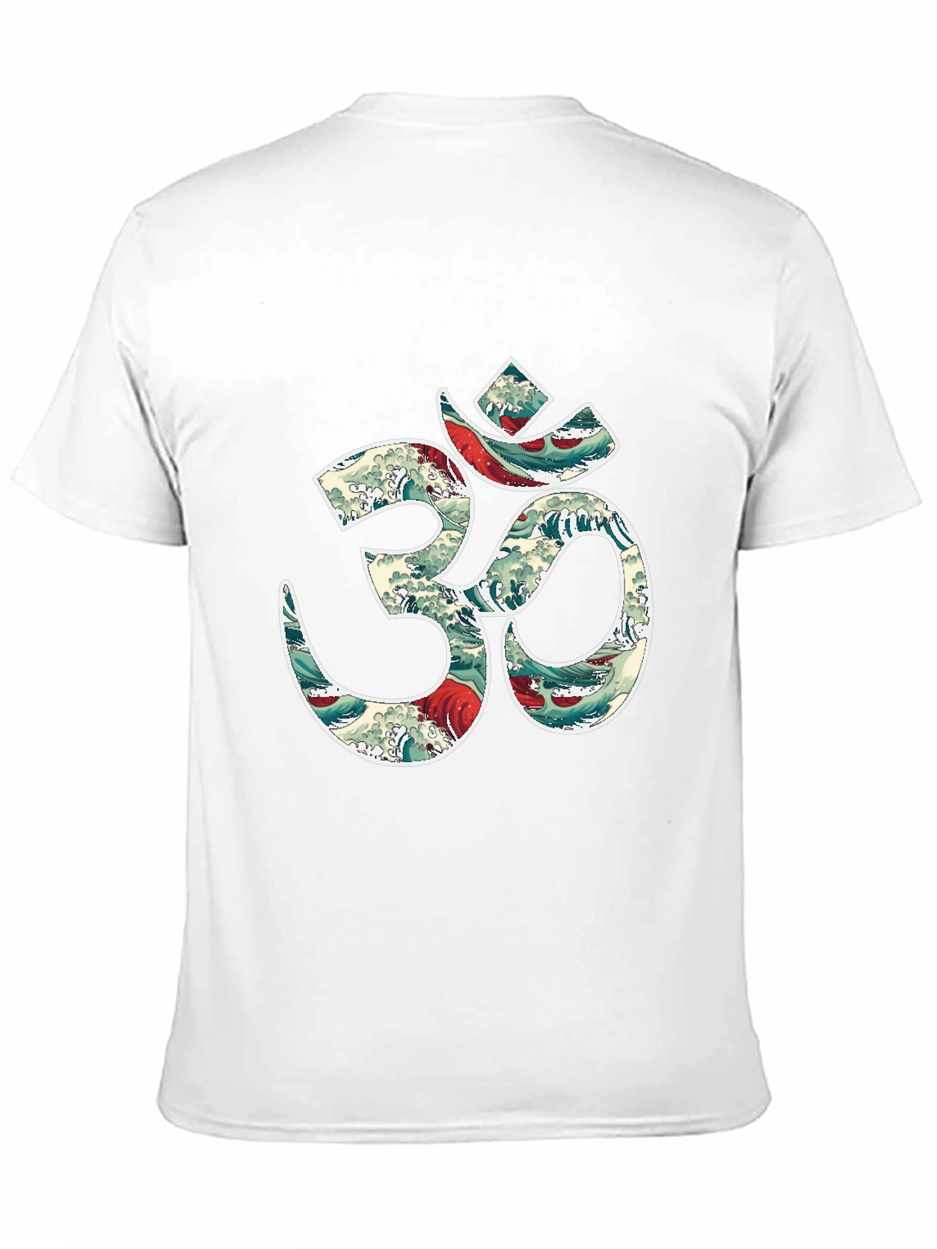 Om Symbol T-Shirt - Ocean Wave Design
