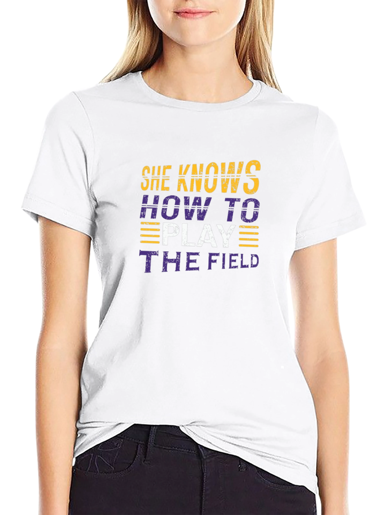 She Knows How To Play The Field Graphic Tee