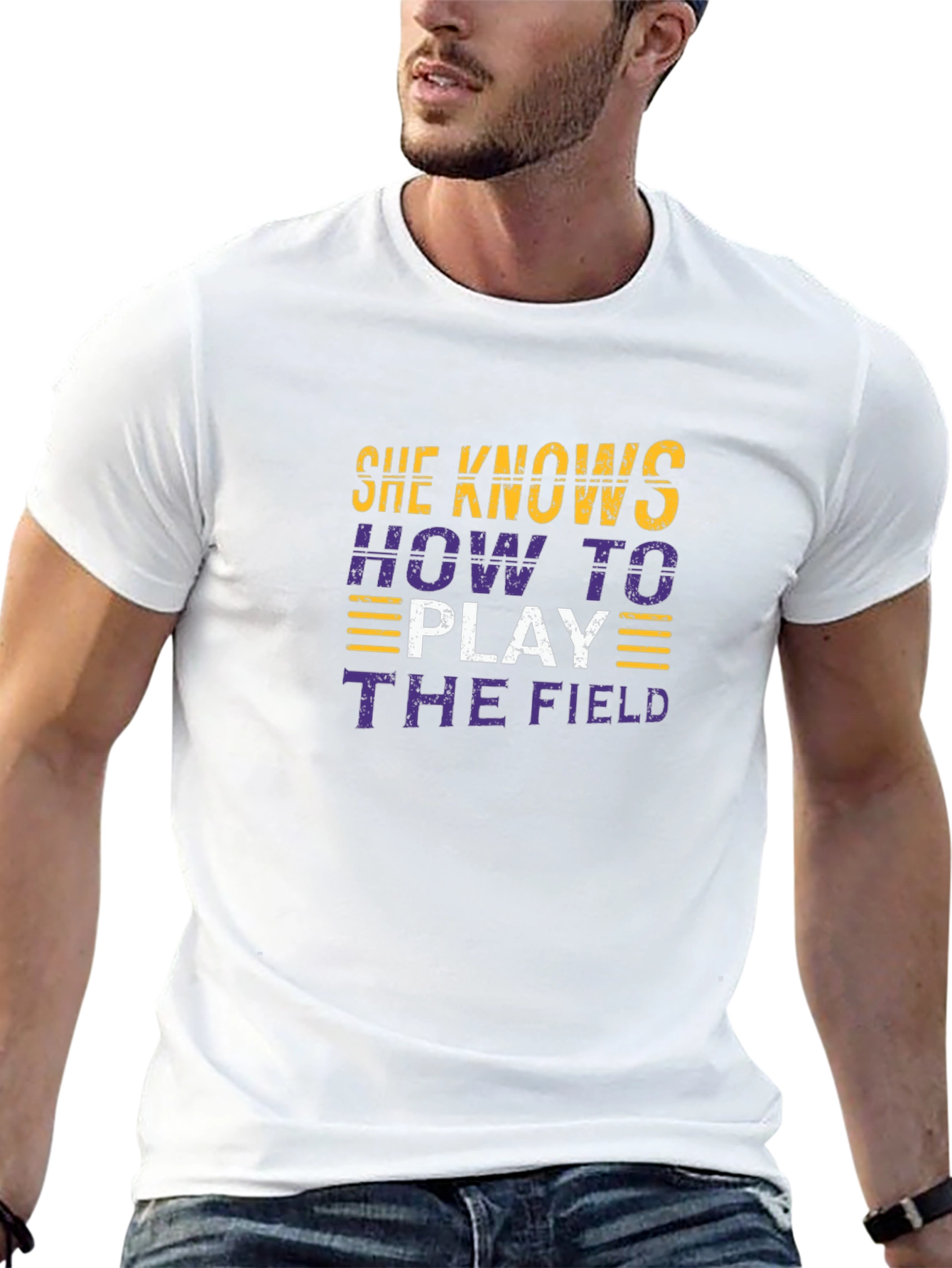 She Knows How To Play The Field Graphic Tee