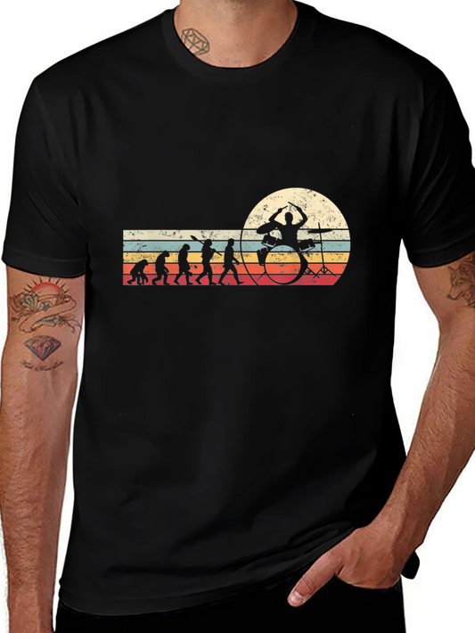 Drummer Evolution Black T-Shirt