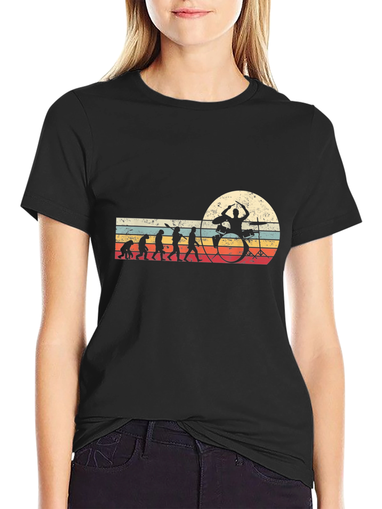 Drummer Evolution Black T-Shirt