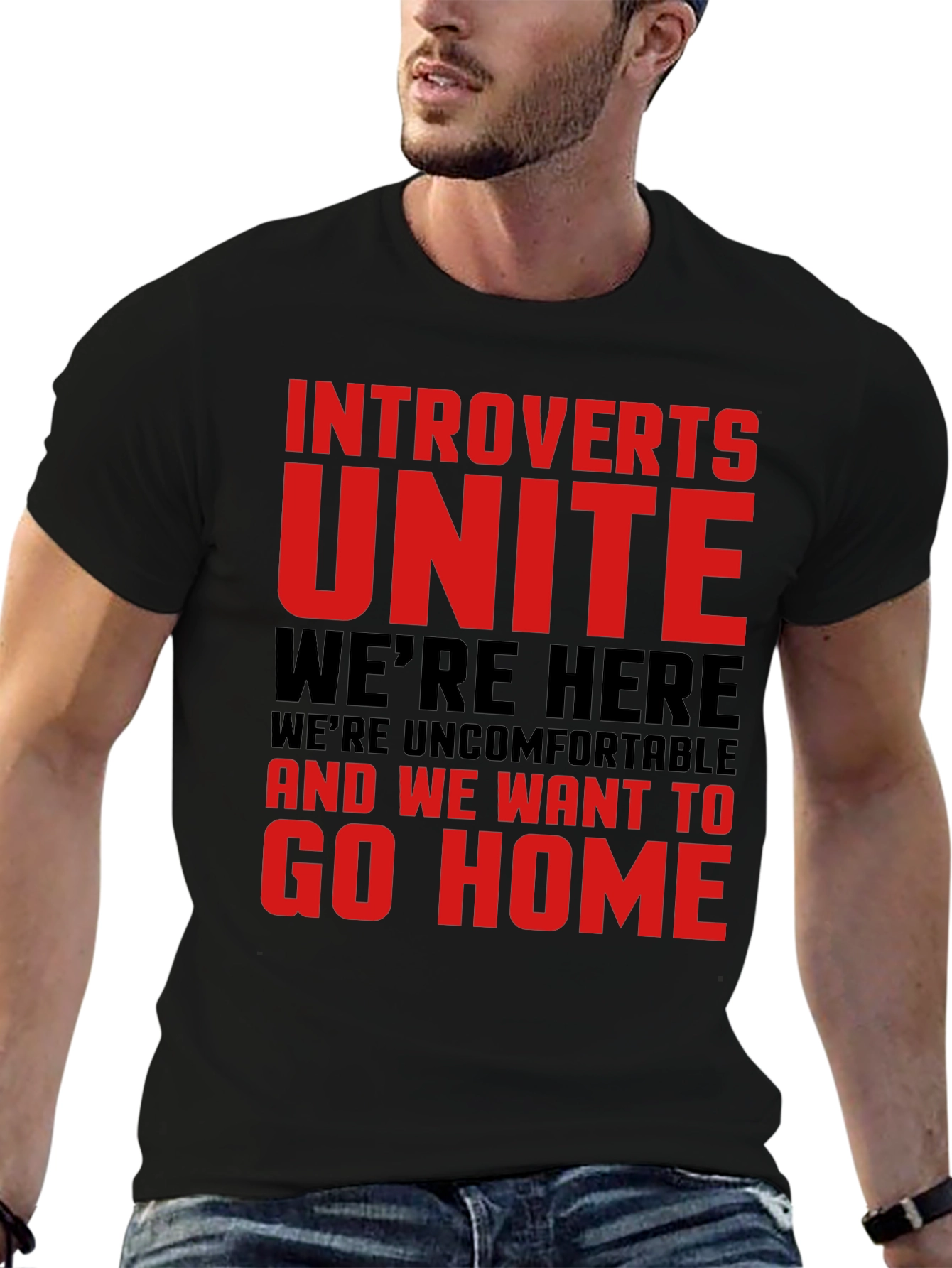 Introverts Unite Funny Graphic Tee