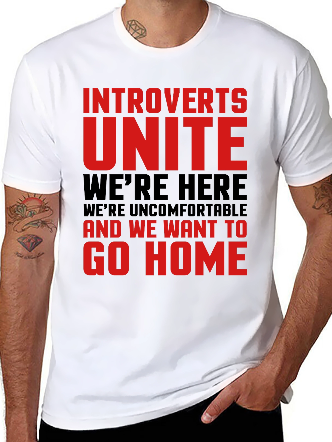 Introverts Unite Funny Graphic Tee