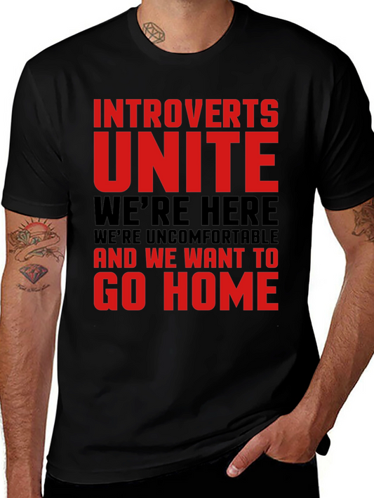 Introverts Unite Funny Graphic Tee