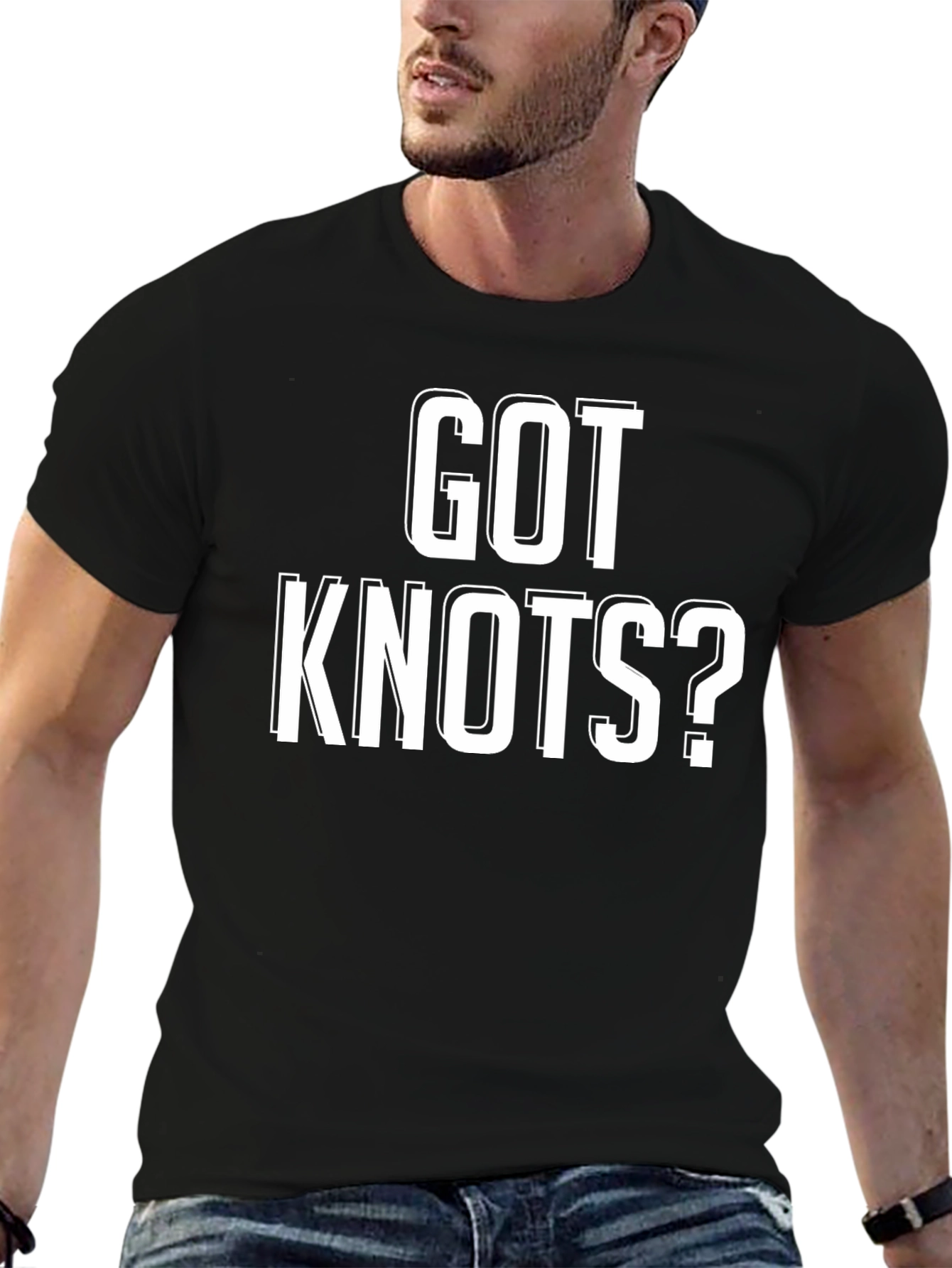 Got Knots? Funny Graphic T-Shirt - Black