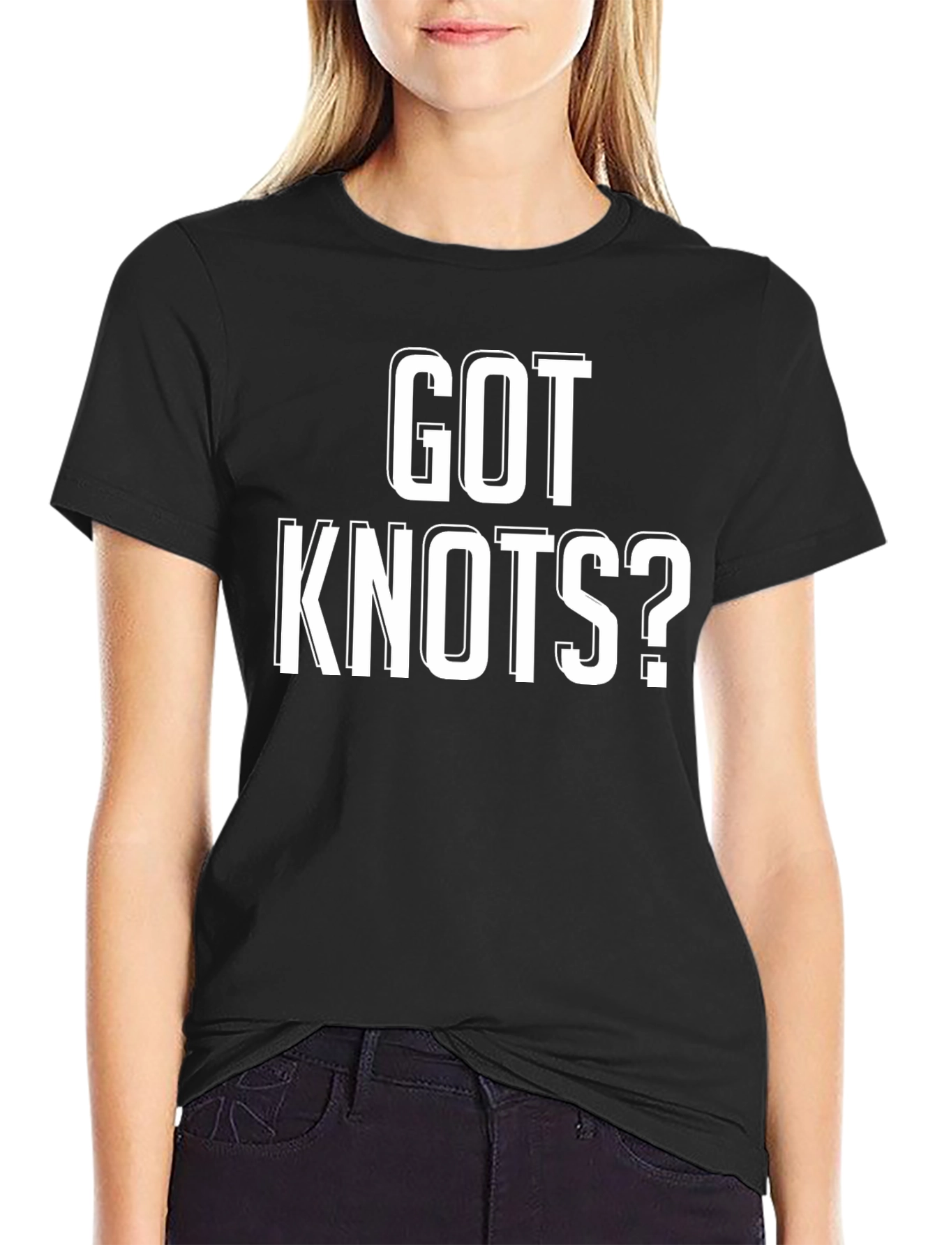 Got Knots? Funny Graphic T-Shirt - Black