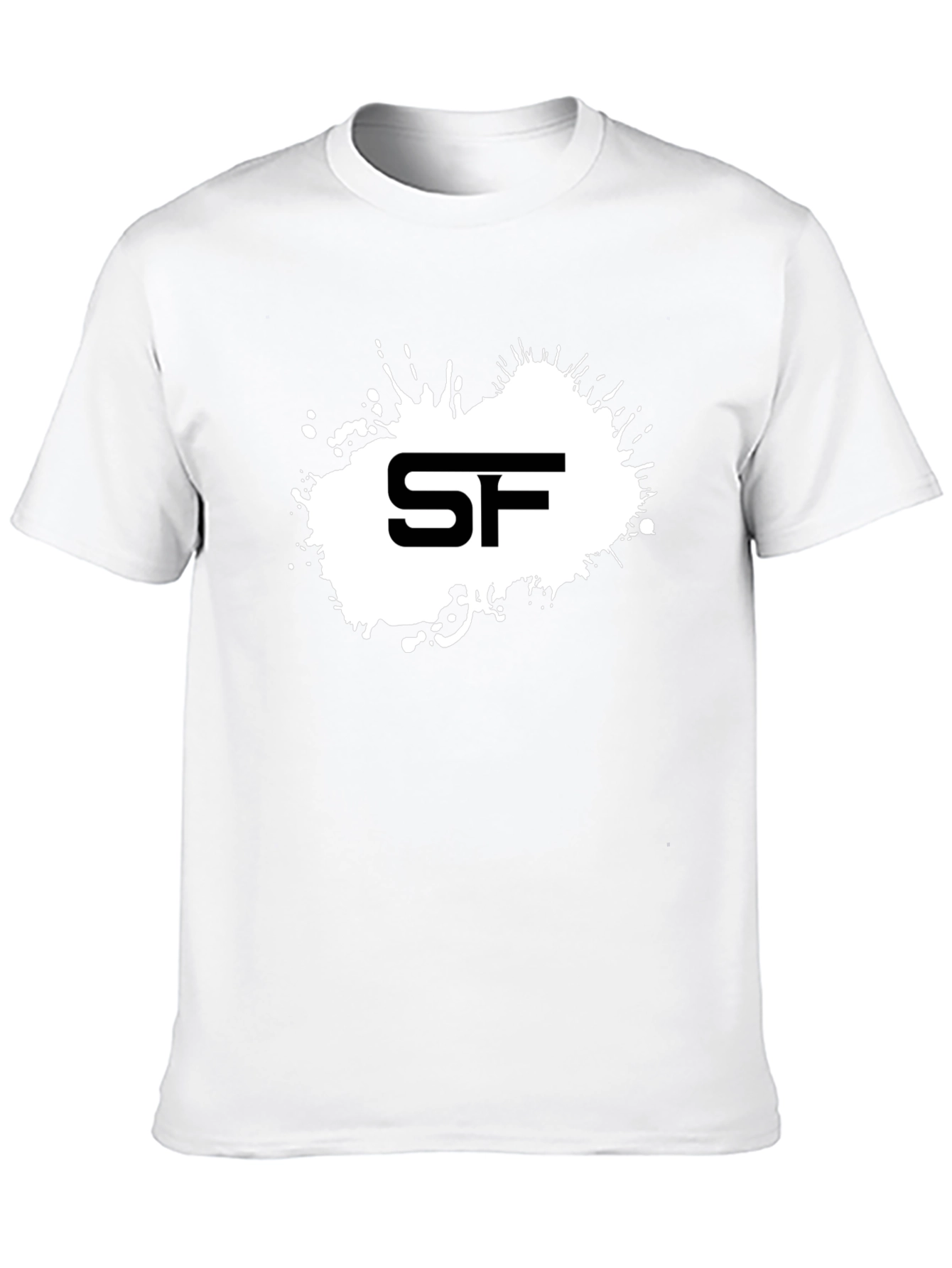 SF Splash Graphic Tee - Cool Black Cotton T-Shirt