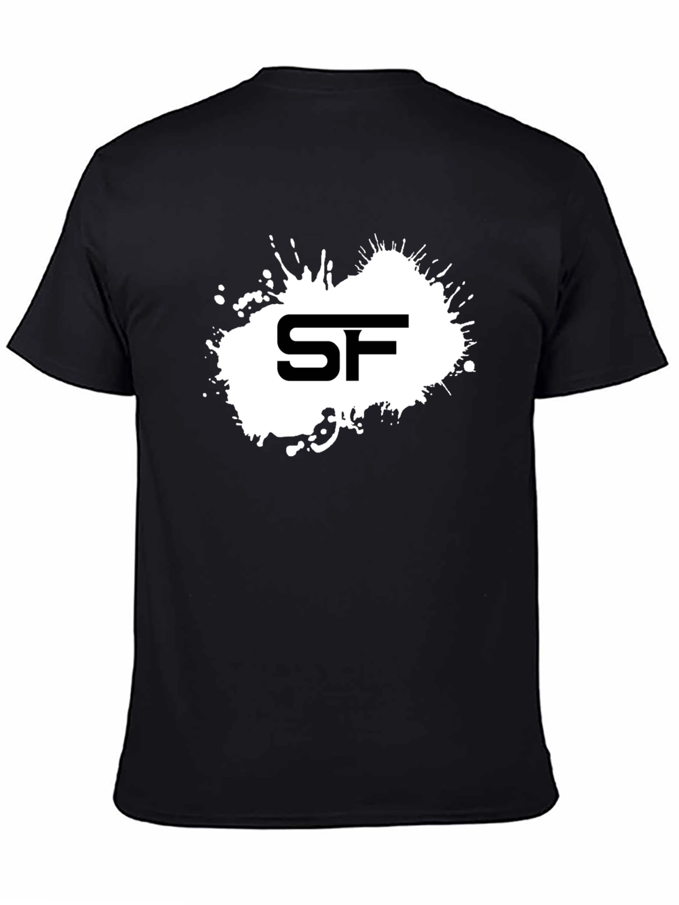 SF Splash Graphic Tee - Cool Black Cotton T-Shirt