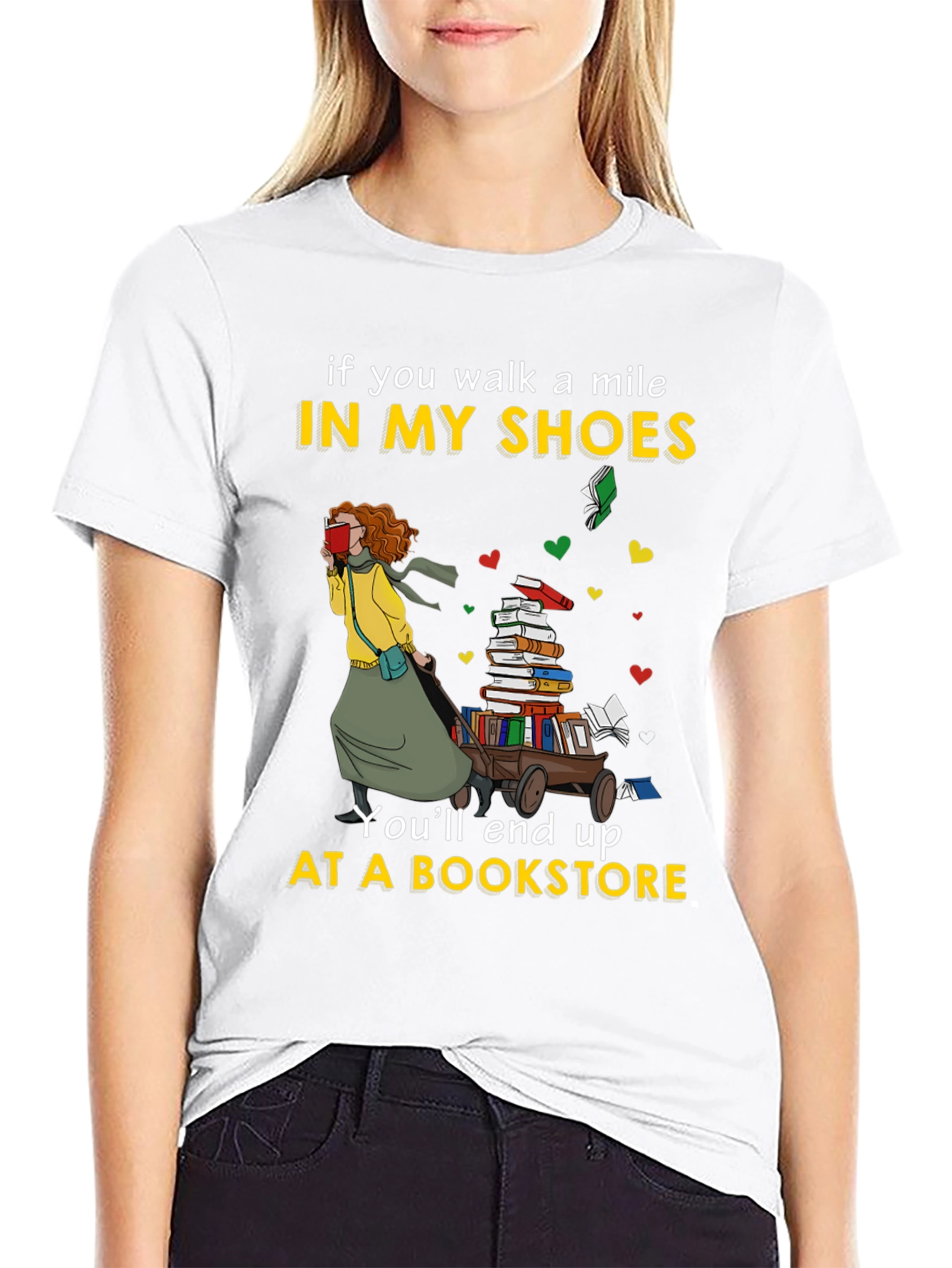 Book Lover T-Shirt - If You Walk a Mile...