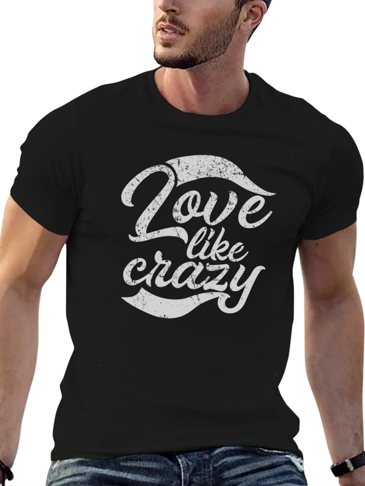 Love Like Crazy Black Graphic Tee