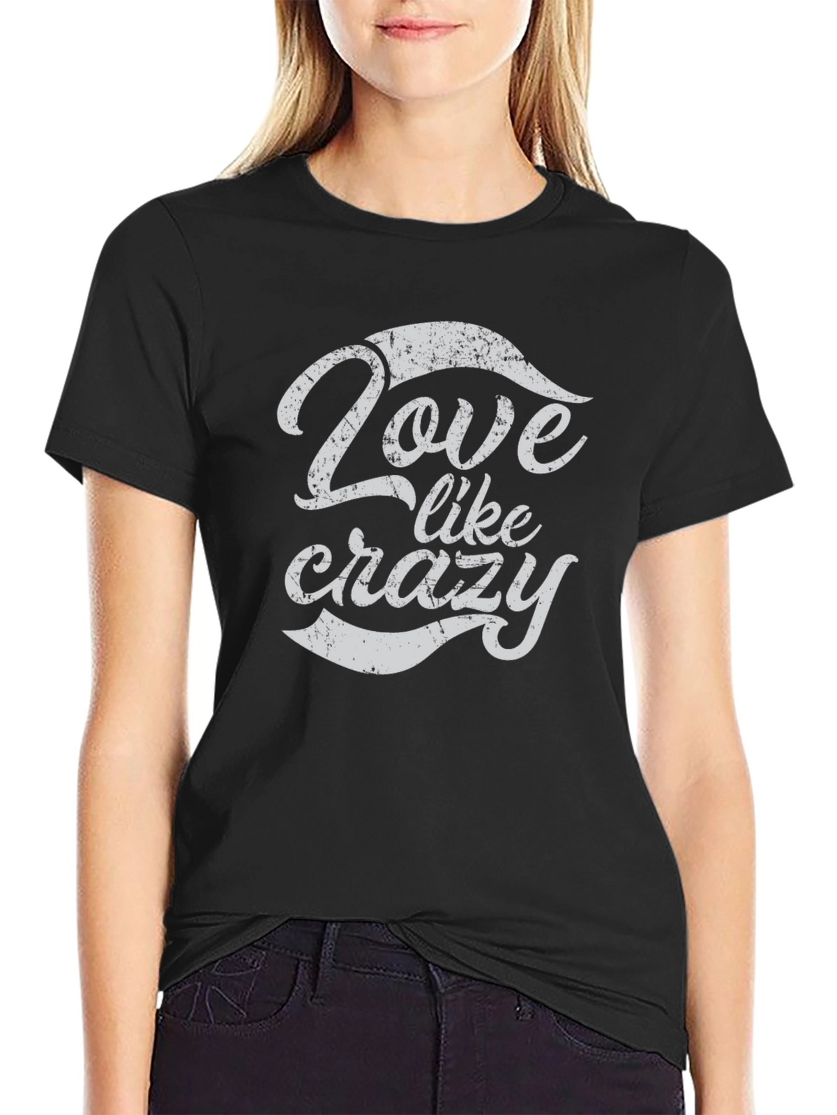 Love Like Crazy Black Graphic Tee