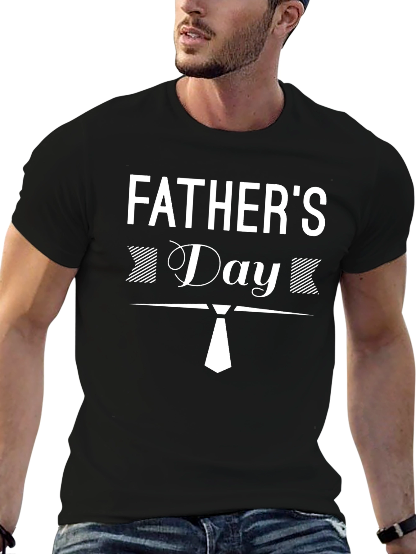 Fathers Day Graphic Tee - Stylish Black Shirt