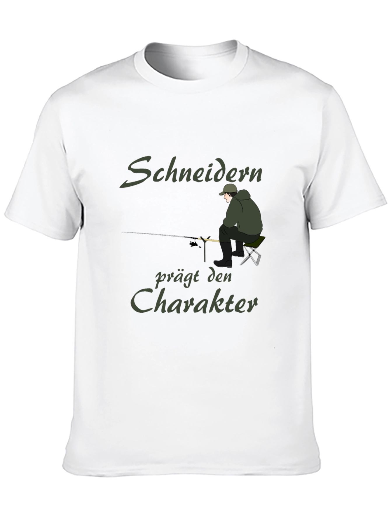 Fishing Character Black T-Shirt