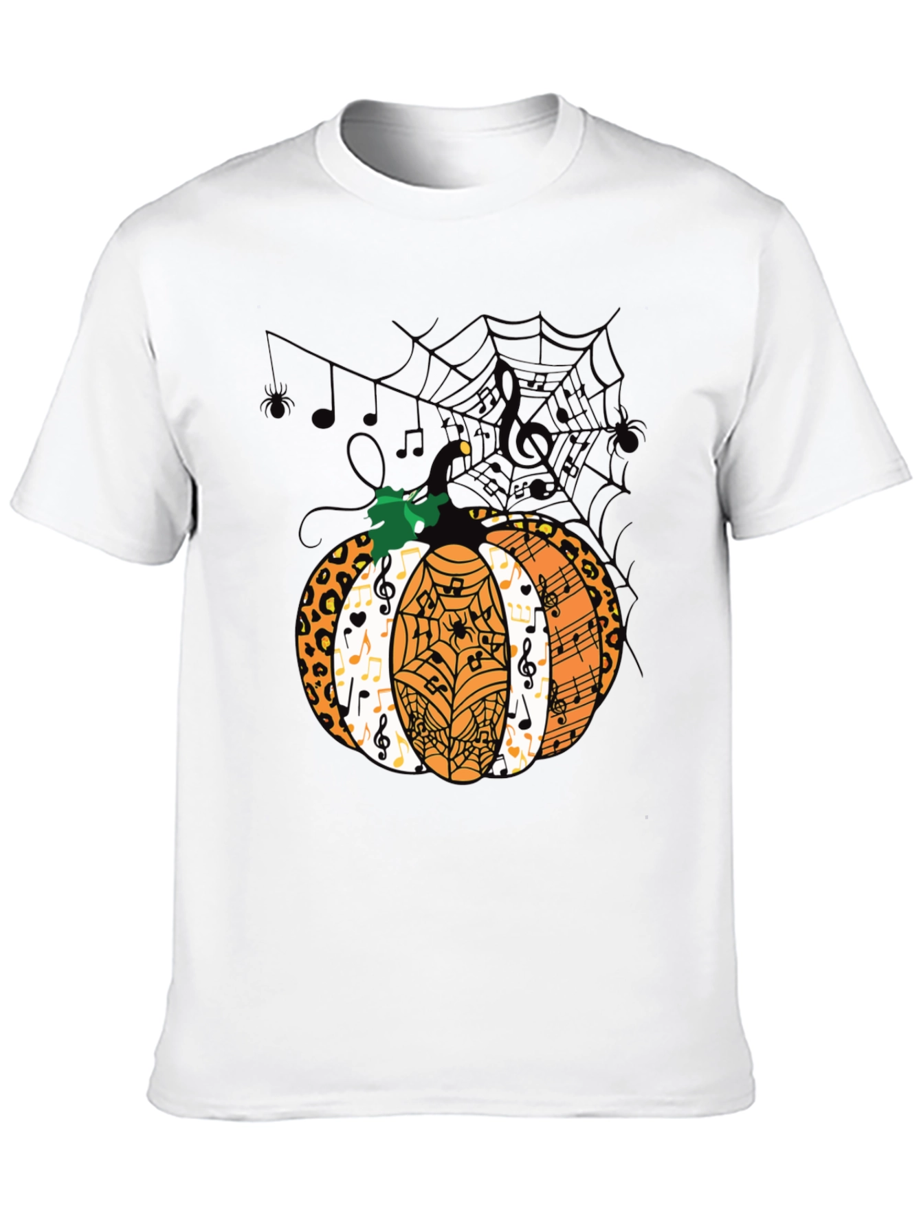 Halloween Pumpkin Music Note T-Shirt