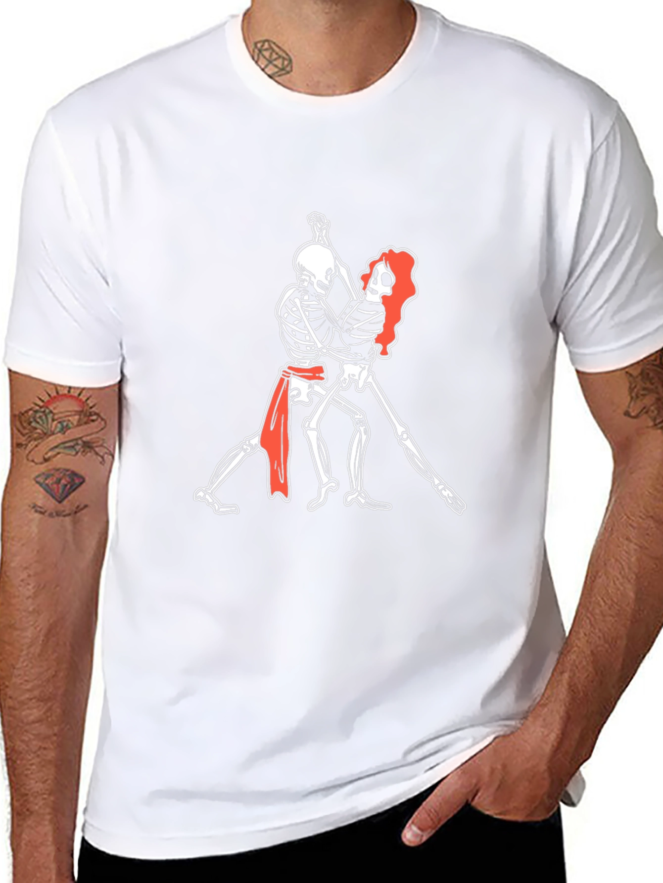 Skeleton Tango T-Shirt - Dance Til You Drop