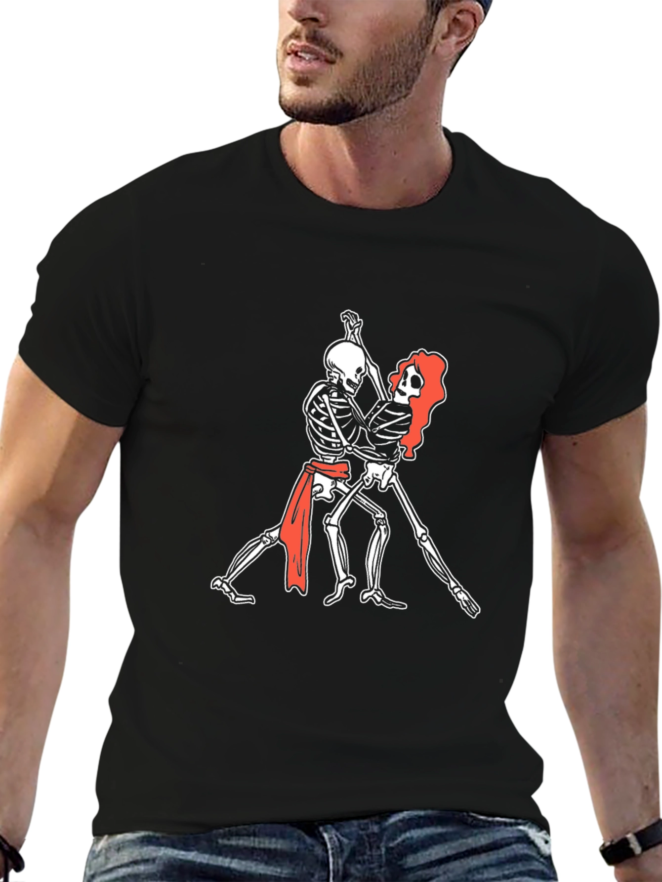 Skeleton Tango T-Shirt - Dance Til You Drop