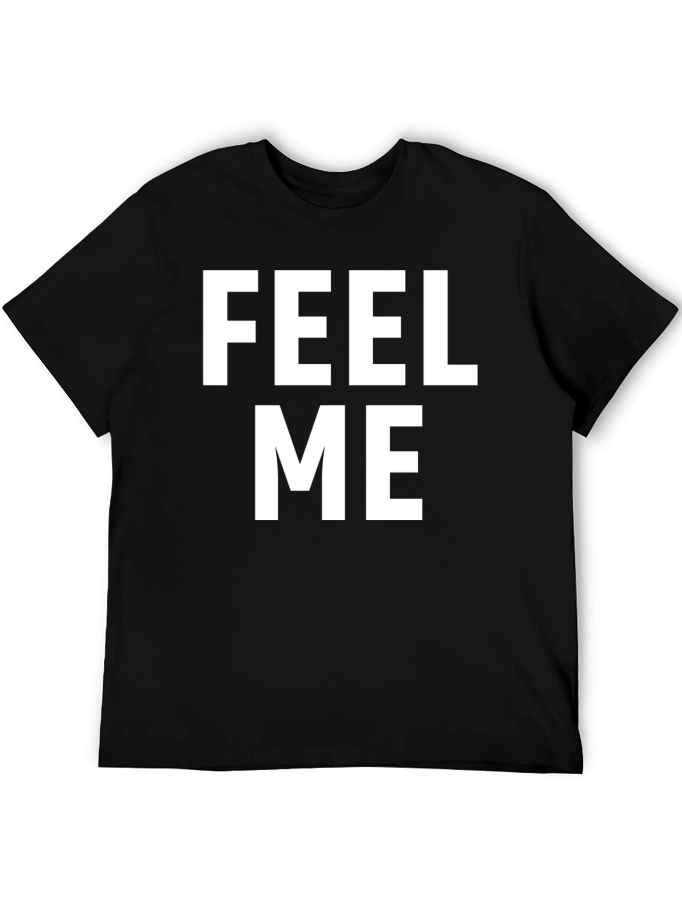 Feel Me Black Graphic Tee