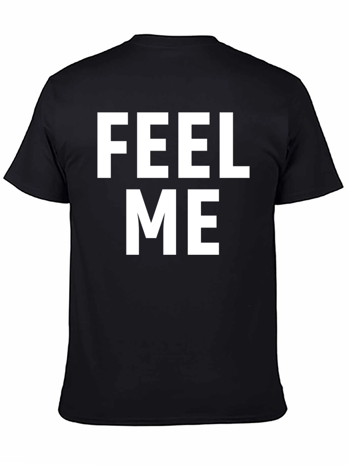 Feel Me Black Graphic Tee