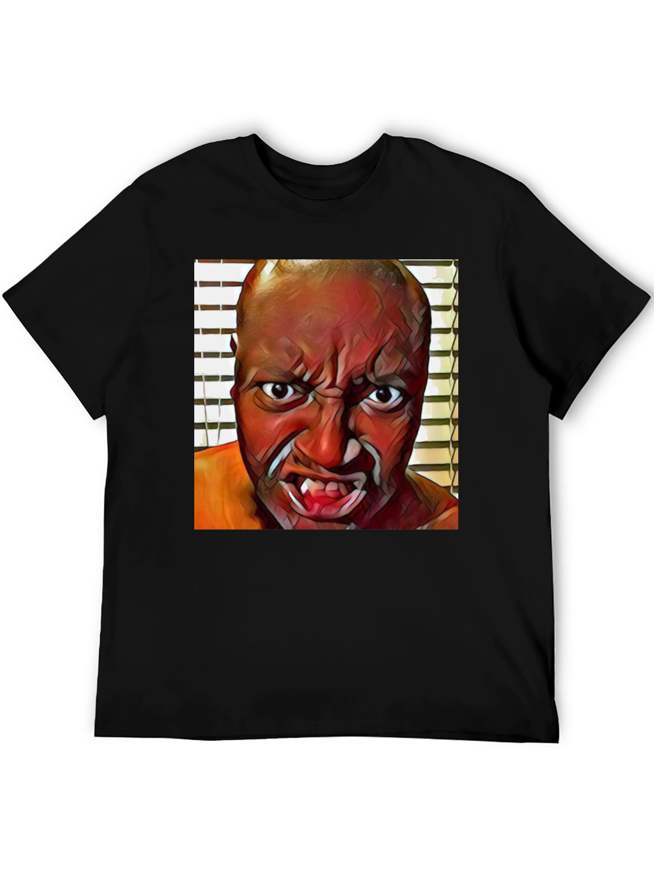 Monster Face Graphic Black T-Shirt