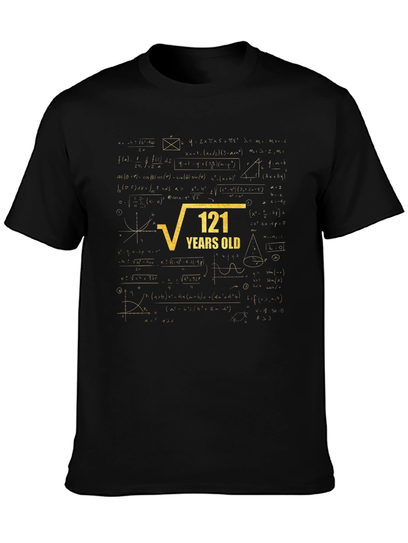 Math Humor 121 Years Old Graphic Tee