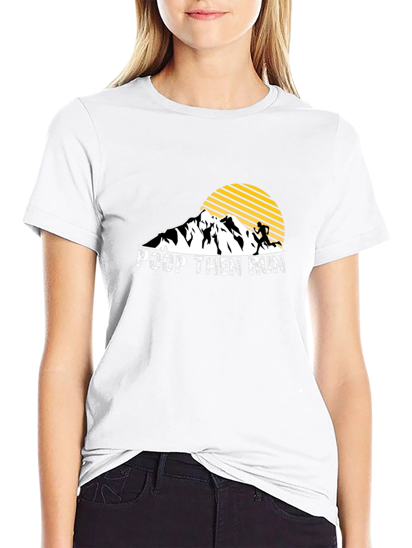 Poop Then Run Graphic T-Shirt