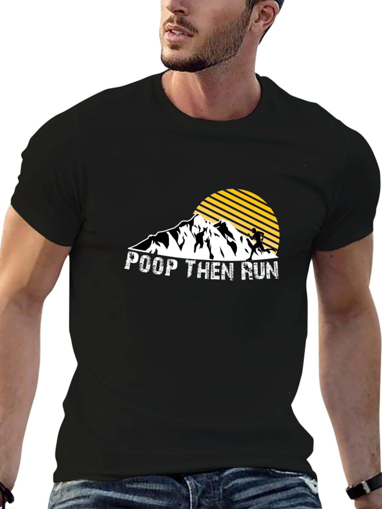 Poop Then Run Graphic T-Shirt