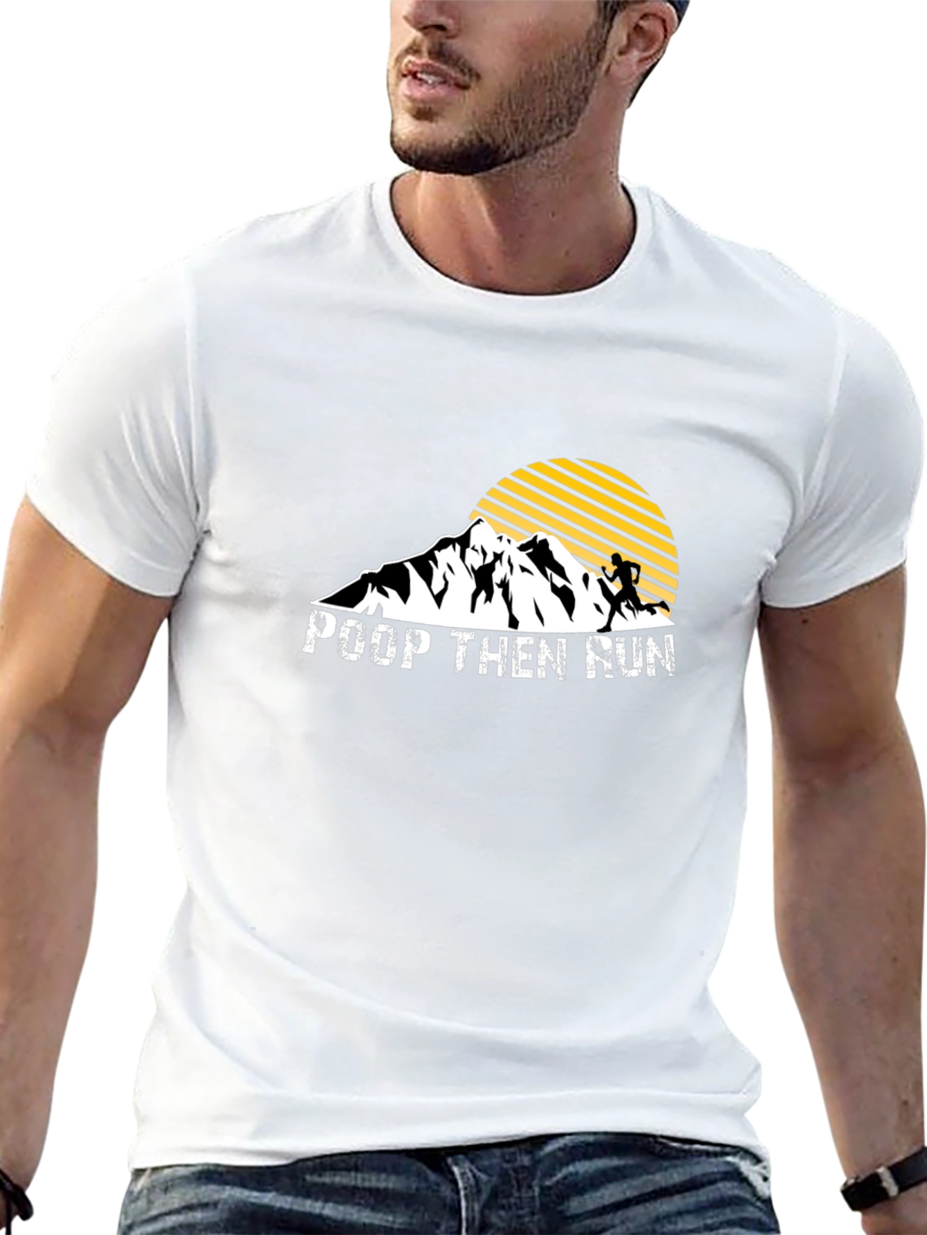 Poop Then Run Graphic T-Shirt