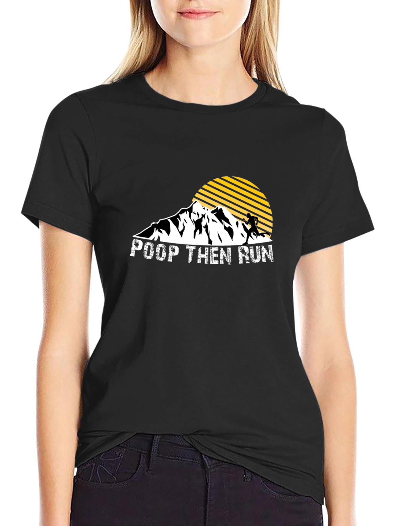 Poop Then Run Graphic T-Shirt