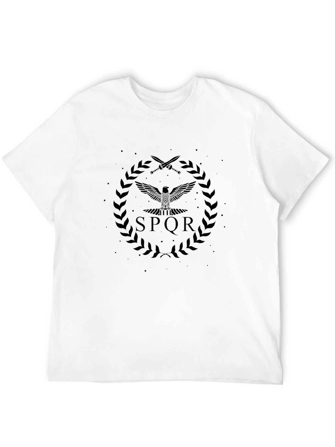 SPQR Eagle Black T-Shirt - Roman Empire Symbol