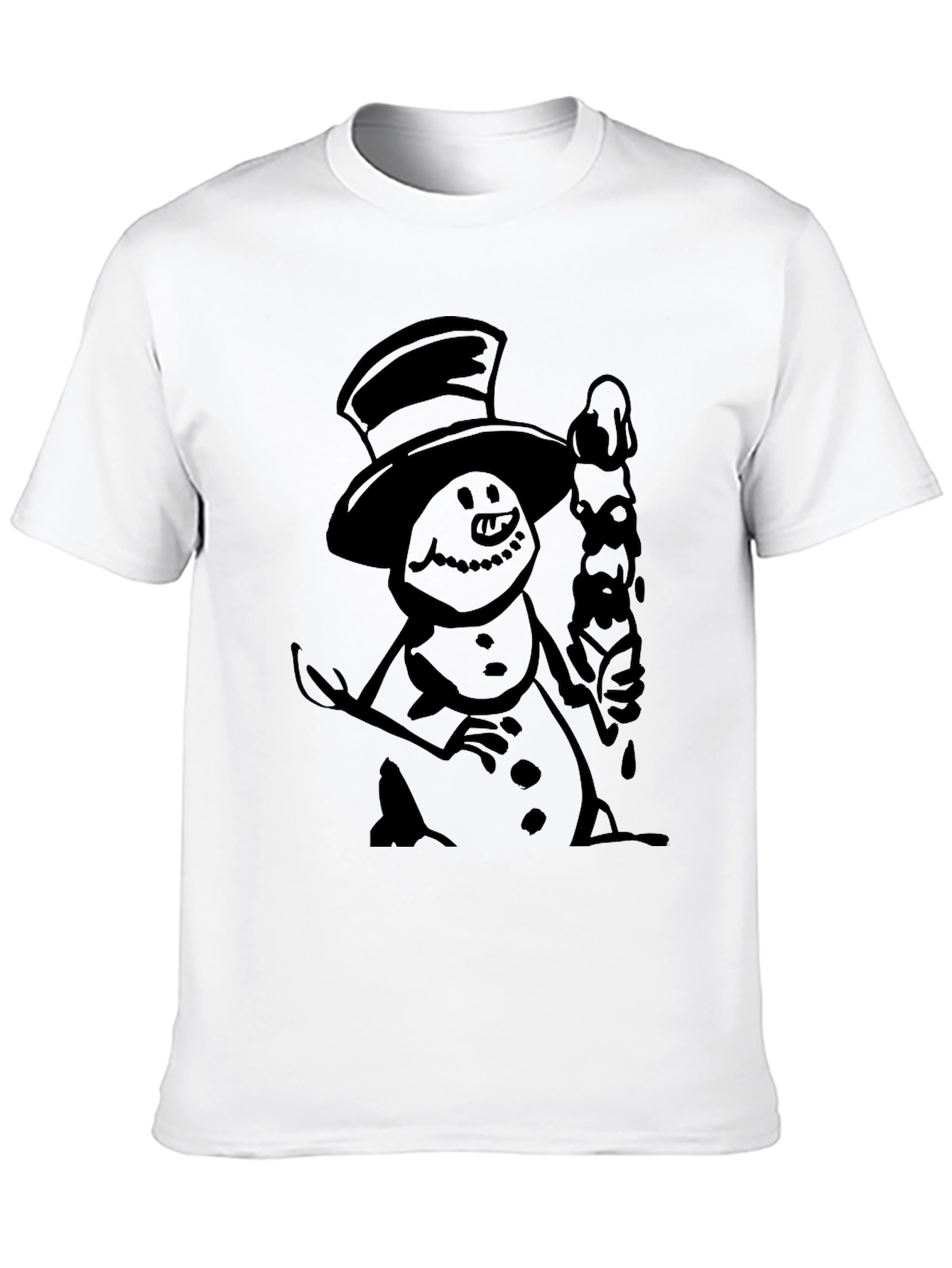 Spooky Snowman Black Graphic Tee