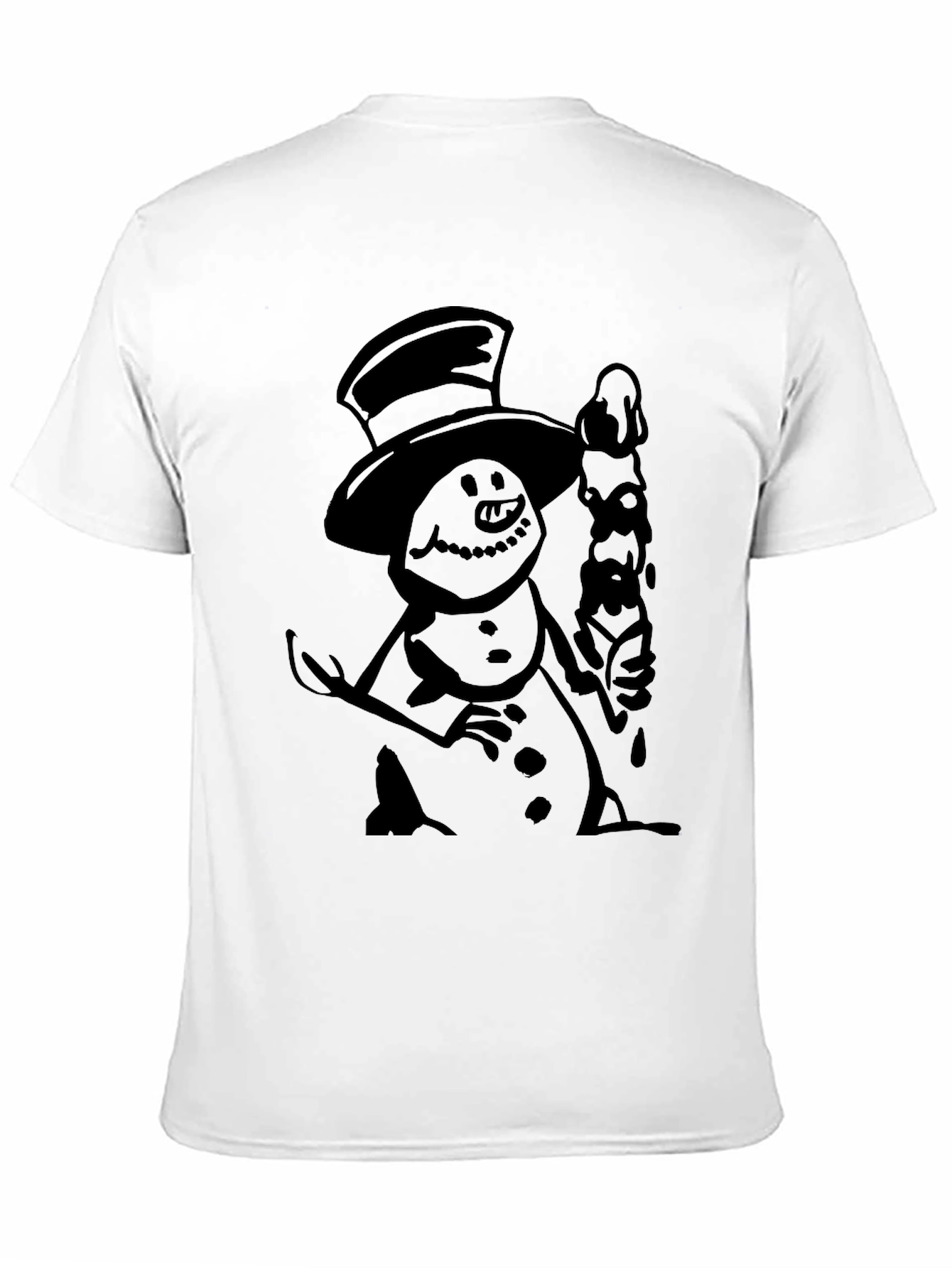 Spooky Snowman Black Graphic Tee
