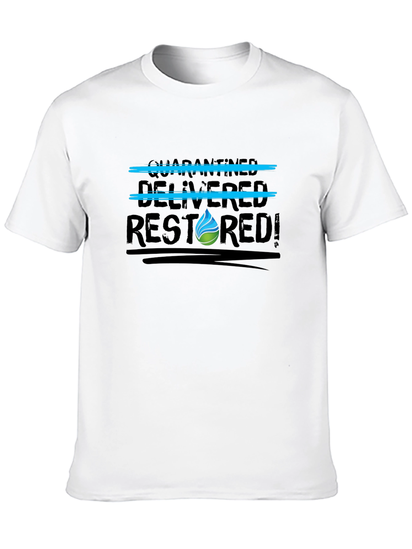 Restored Graphic Tee - Black Cotton Blend