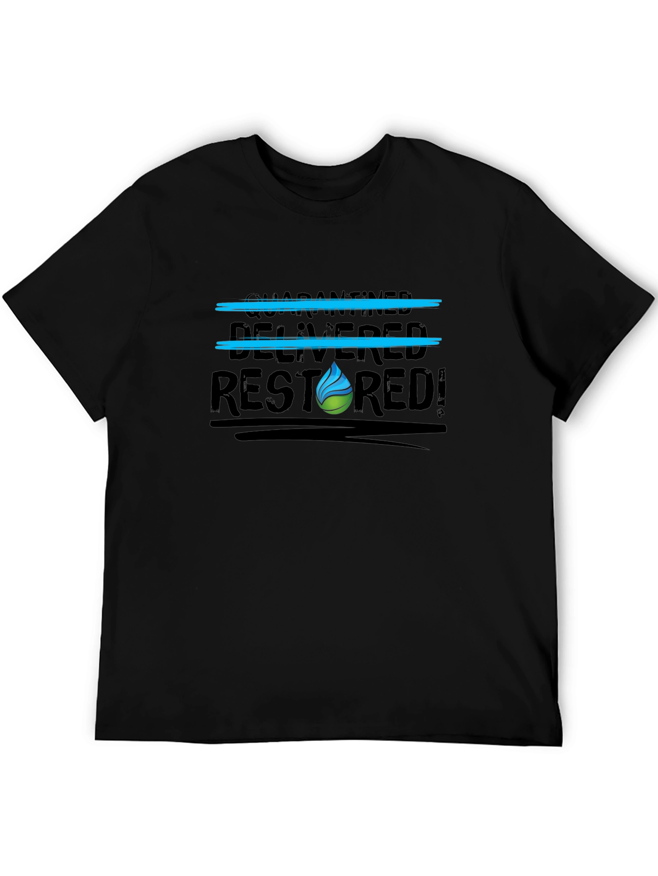 Restored Graphic Tee - Black Cotton Blend