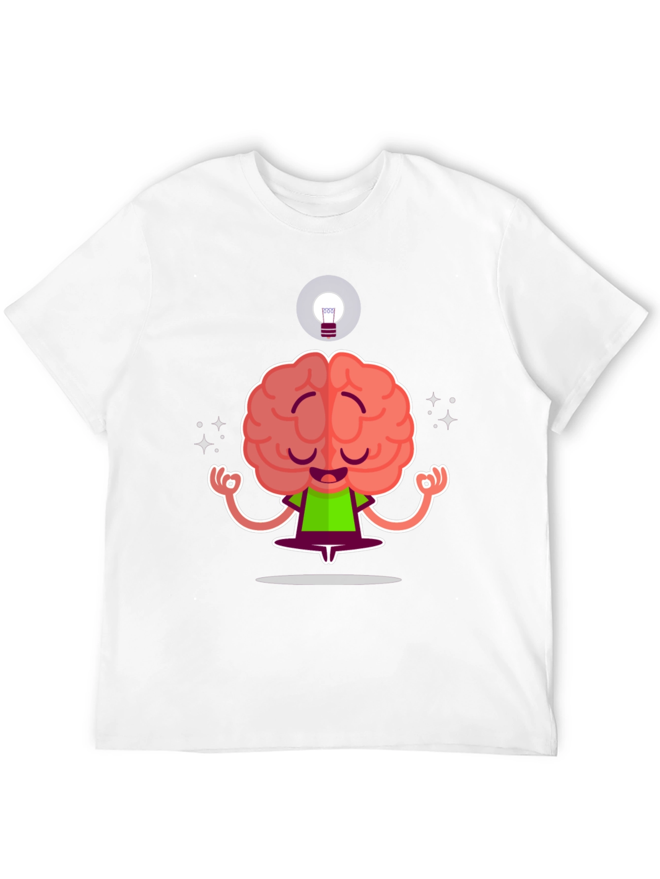 Zen Brain Black T-Shirt - Meditating Mind