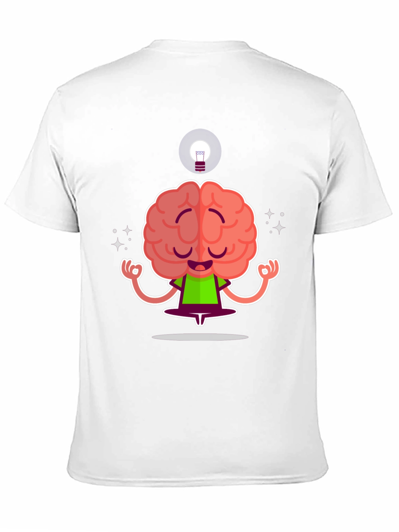 Zen Brain Black T-Shirt - Meditating Mind