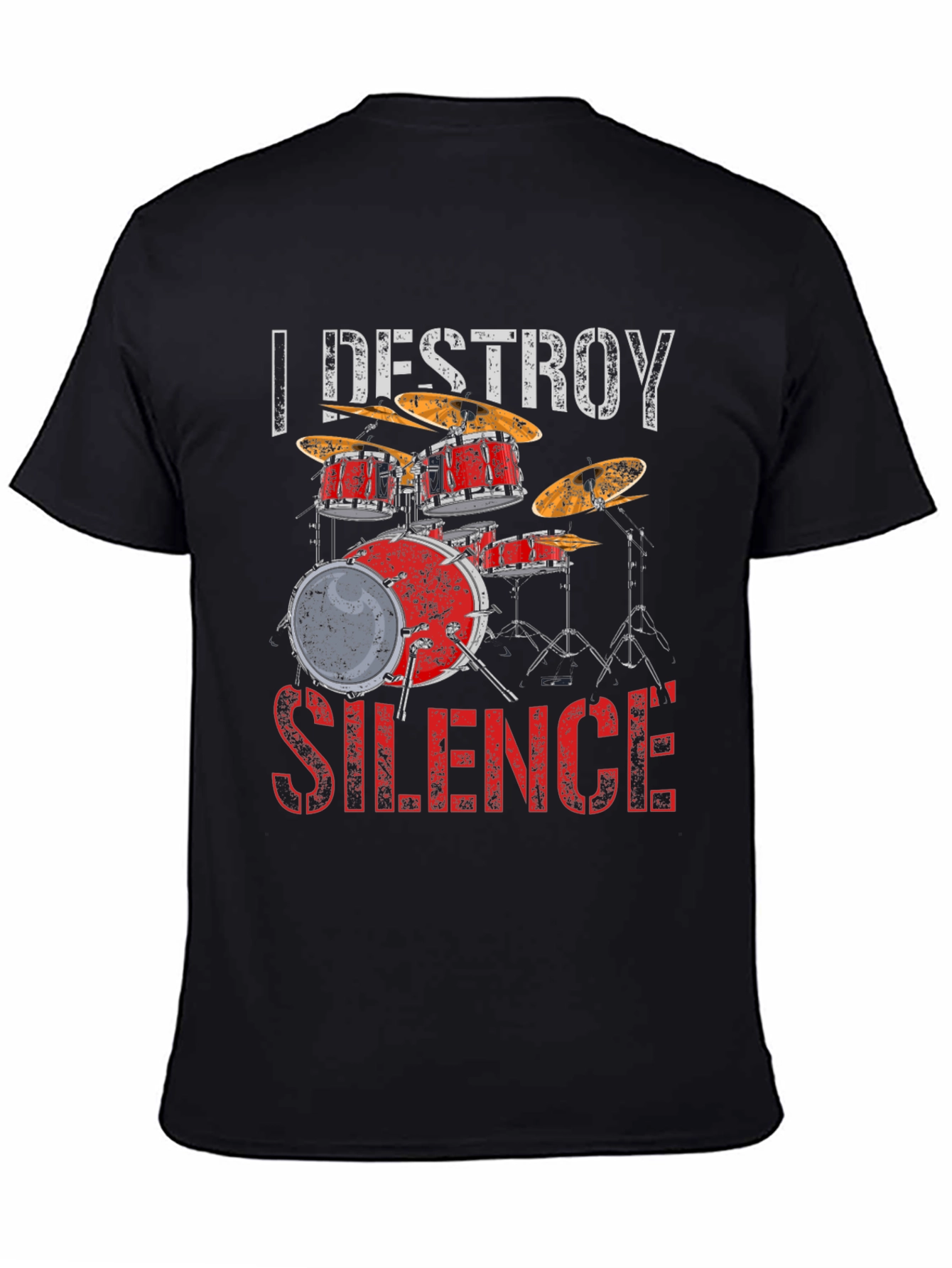 I Destroy Silence Drum Set Graphic Tee