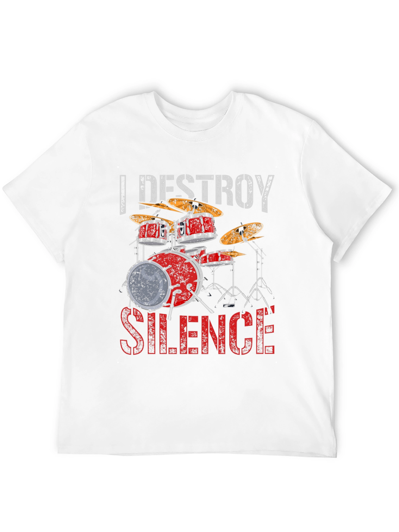 I Destroy Silence Drum Set Graphic Tee