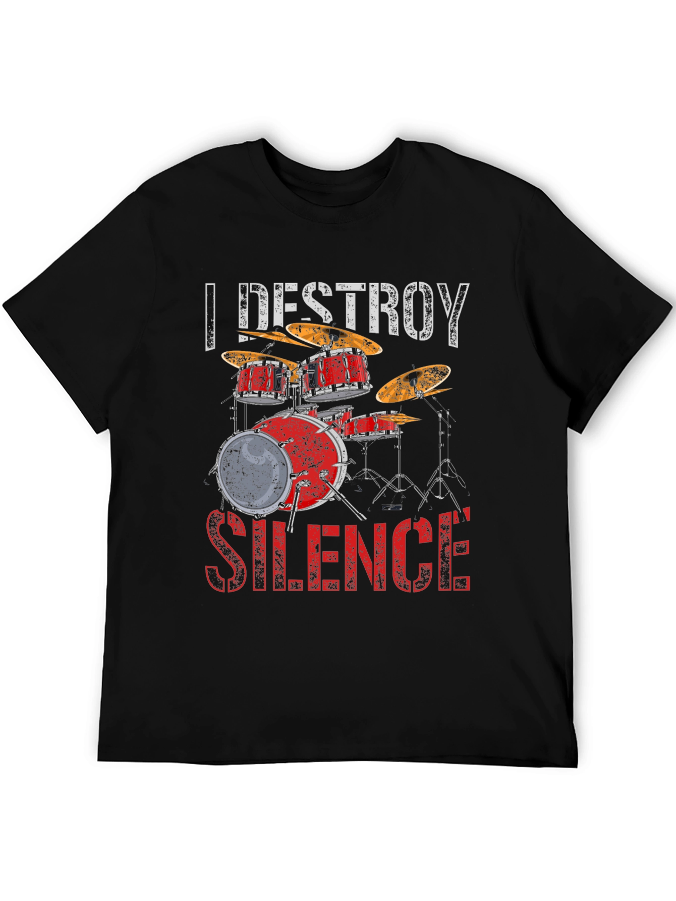 I Destroy Silence Drum Set Graphic Tee