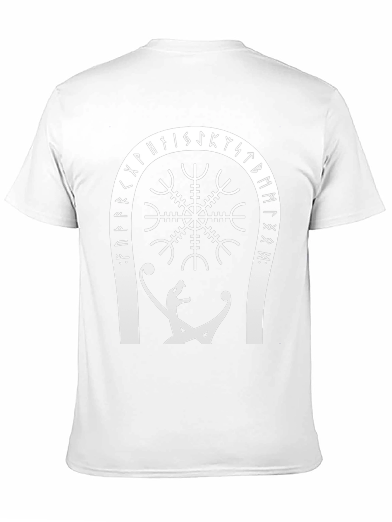 Viking Rune Compass Graphic Tee - Black