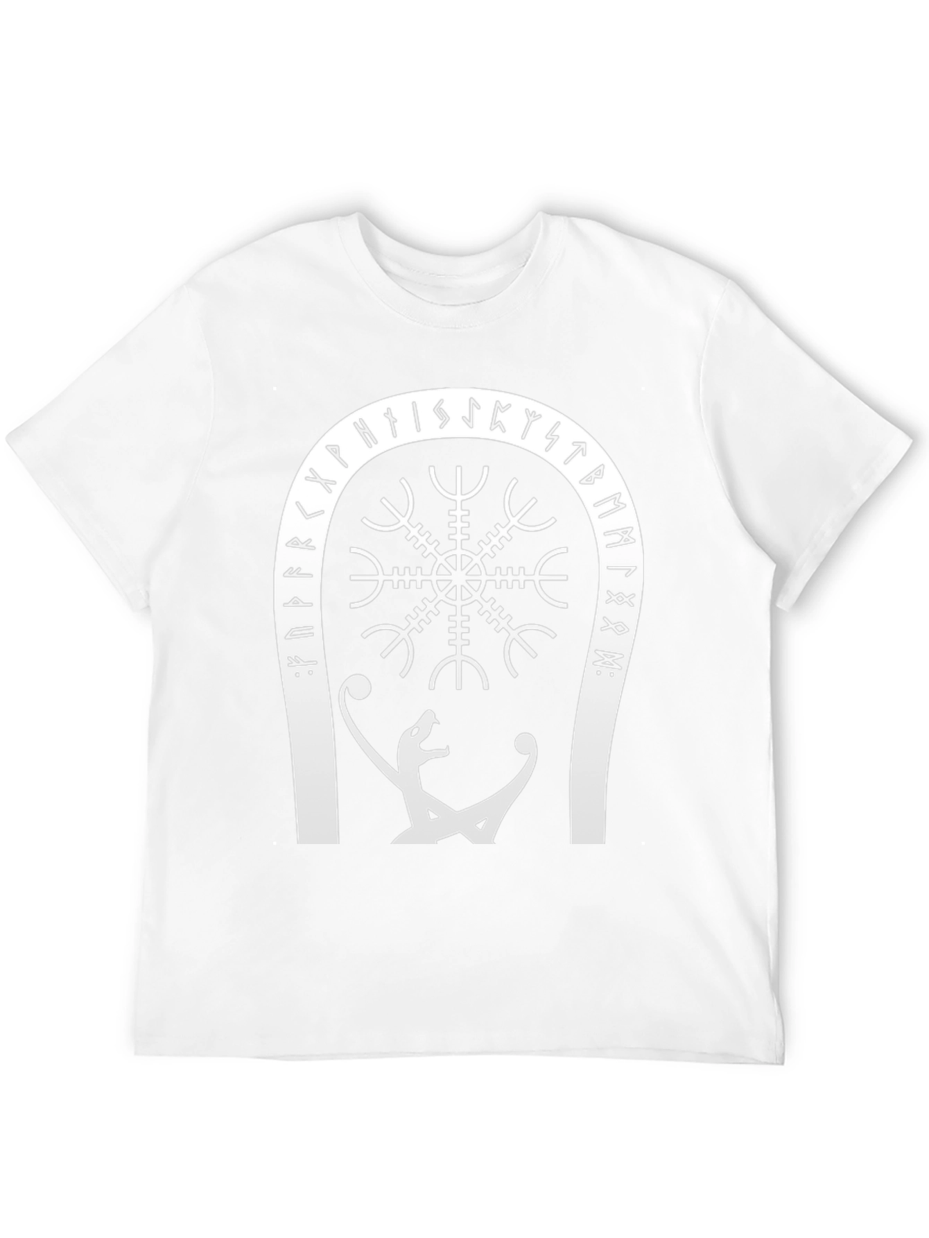 Viking Rune Compass Graphic Tee - Black