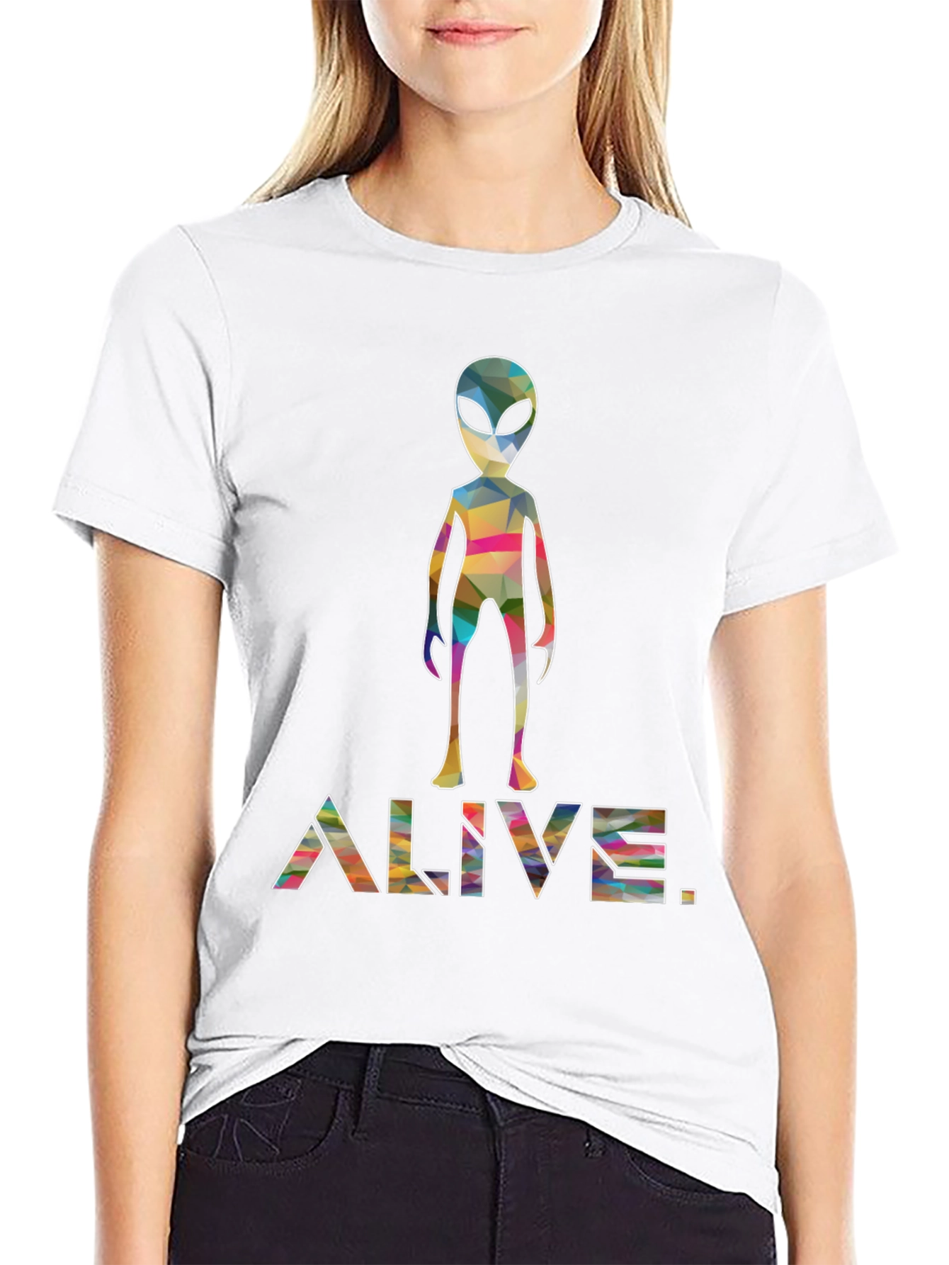 Alive Alien Graphic Tee - Trendy Space T-Shirt