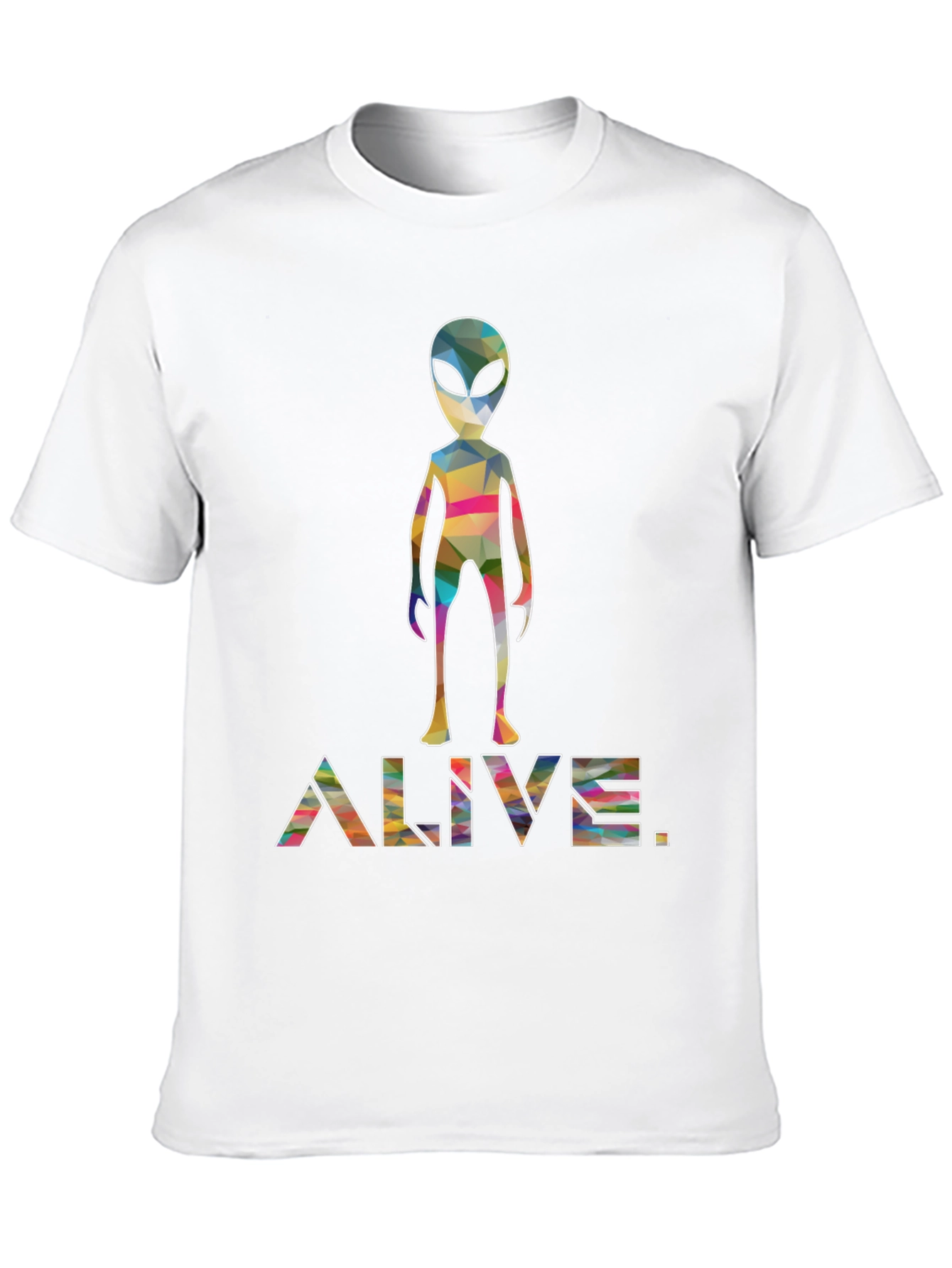 Alive Alien Graphic Tee - Trendy Space T-Shirt
