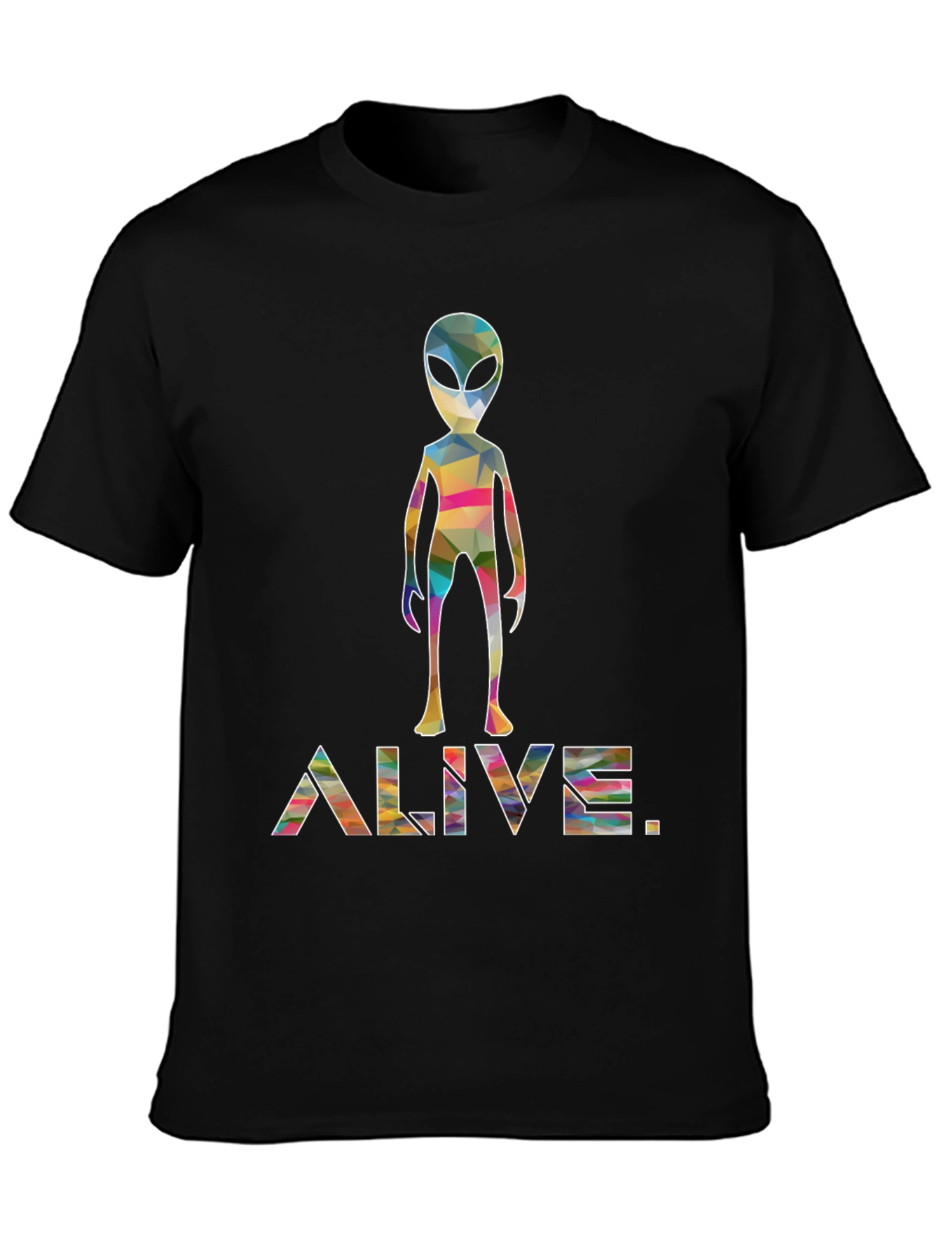 Alive Alien Graphic Tee - Trendy Space T-Shirt